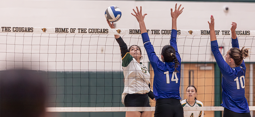 Cougars Bounced Back to Defeat Lynx 3-1: DIG PINK Game 10/10
